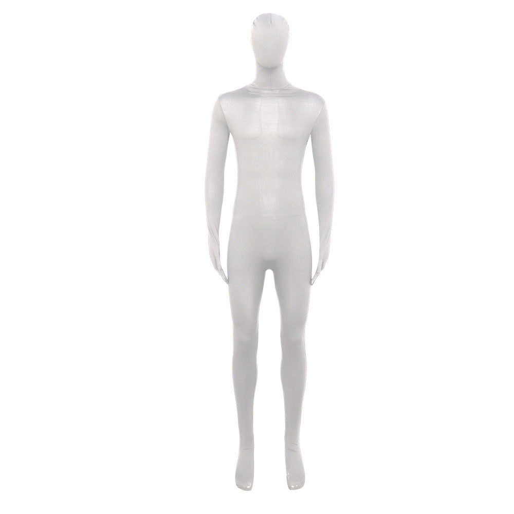 2023 Kids and Adults Halloween Ninja Costume Invisibility Zentai Suit Solid Color Tights Invisible Black Jumpsuit