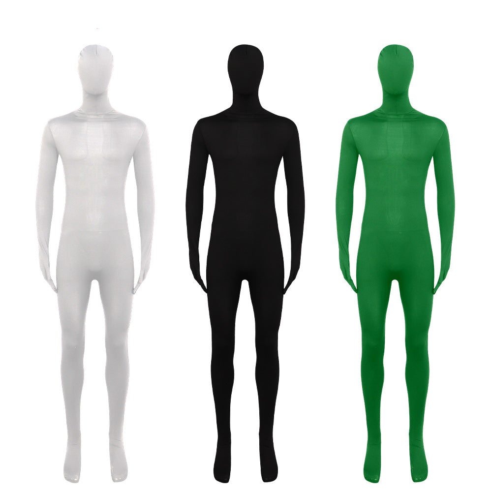 2023 Kids and Adults Halloween Ninja Costume Invisibility Zentai Suit Solid Color Tights Invisible Black Jumpsuit