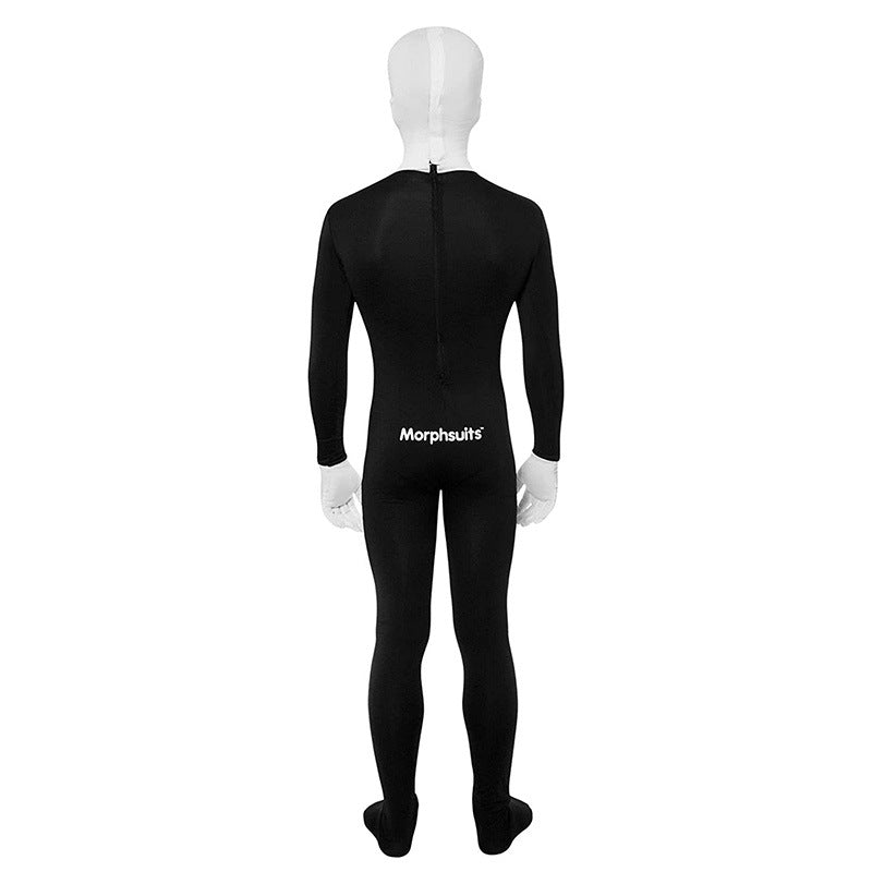 2023 Kids and Adults Horror Faceless Monster in Suit Costume Zentai Halloween Carnival Cosplay Jumpsuit