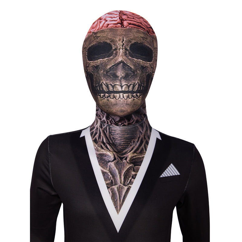 2023 Kids and Adults Horror Suit Skeleton Cosplay Costume Zentai Skeleton Jumpsuit For Halloween Carnival