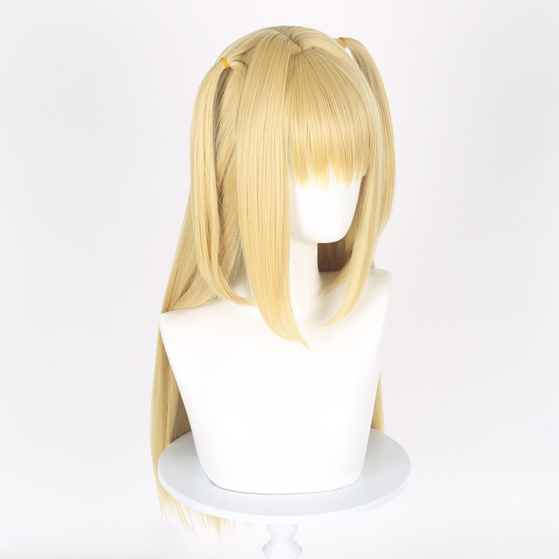 DN Misa Cosplay Wigs Long Golden Synthetic Hair Wig