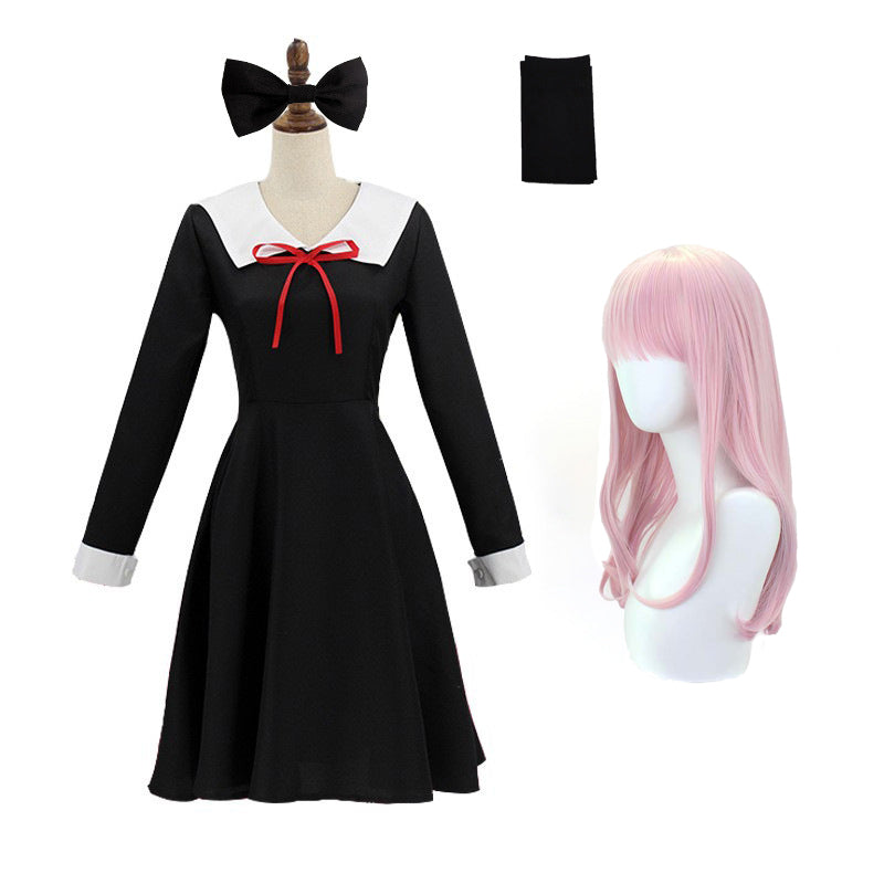 Anime Kaguya-sama wa Kokurasetai/Kaguya-sama Love is War Chika Fujiwara Cosplay Costume With Wigs Set