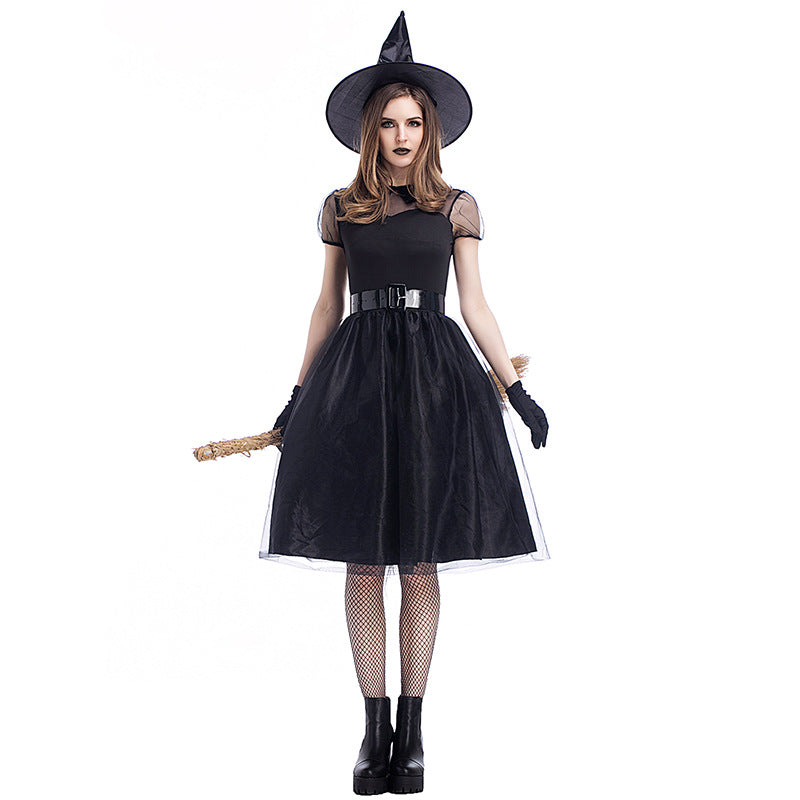 New Black Muslin Night Ghost Witch Cosplay Costume Halloween/Stage/Party