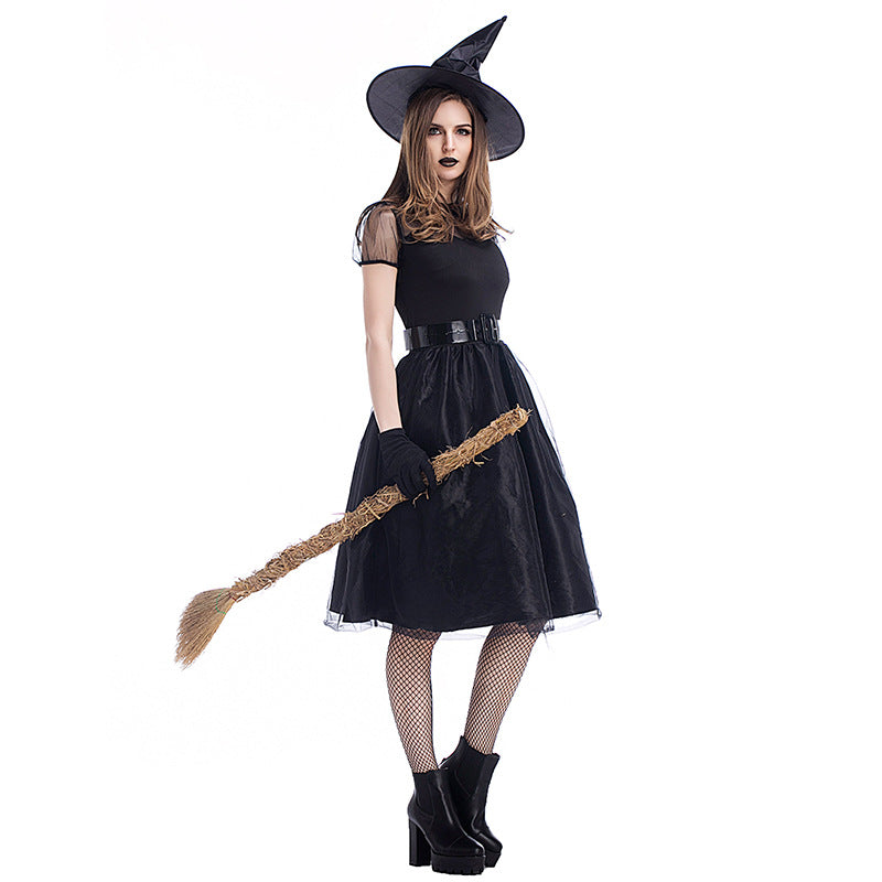 New Black Muslin Night Ghost Witch Cosplay Costume Halloween/Stage/Party