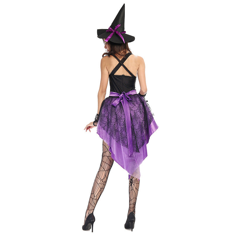 Sexy Purple Swallowtail Witch Cosplay Costume Halloween/Stage/Party