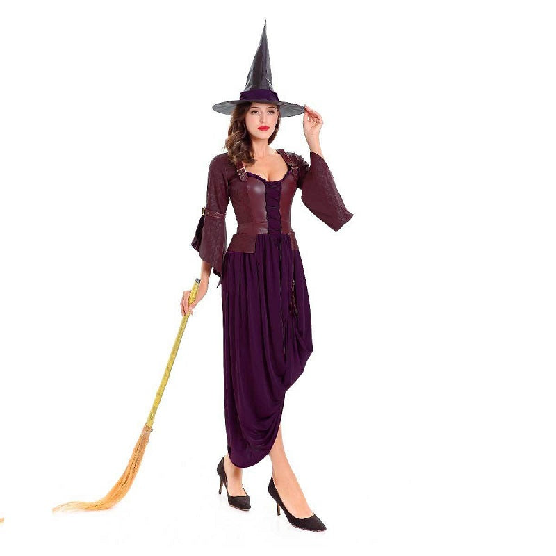 Classic Purple Witch Cosplay Costume Halloween/Stage Performance Party