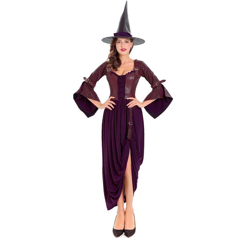 Classic Purple Witch Cosplay Costume Halloween/Stage Performance Party