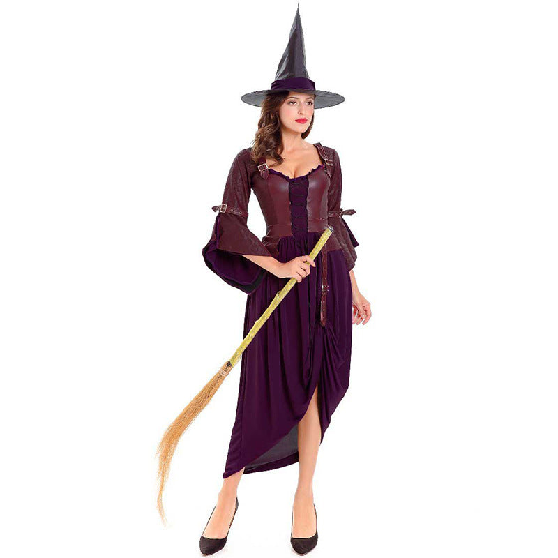 Classic Purple Witch Cosplay Costume Halloween/Stage Performance Party