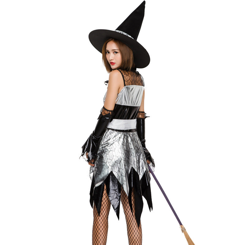 Faux Leather Lace Hot Stamping Witch Costume Halloween/Stage Performance/Party