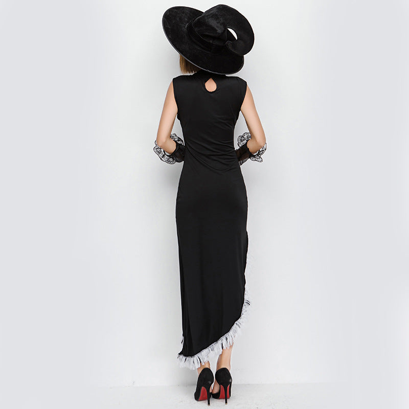 Black Lace Sexy Witch Cosplay Costume Halloween/Stage Performance/Party