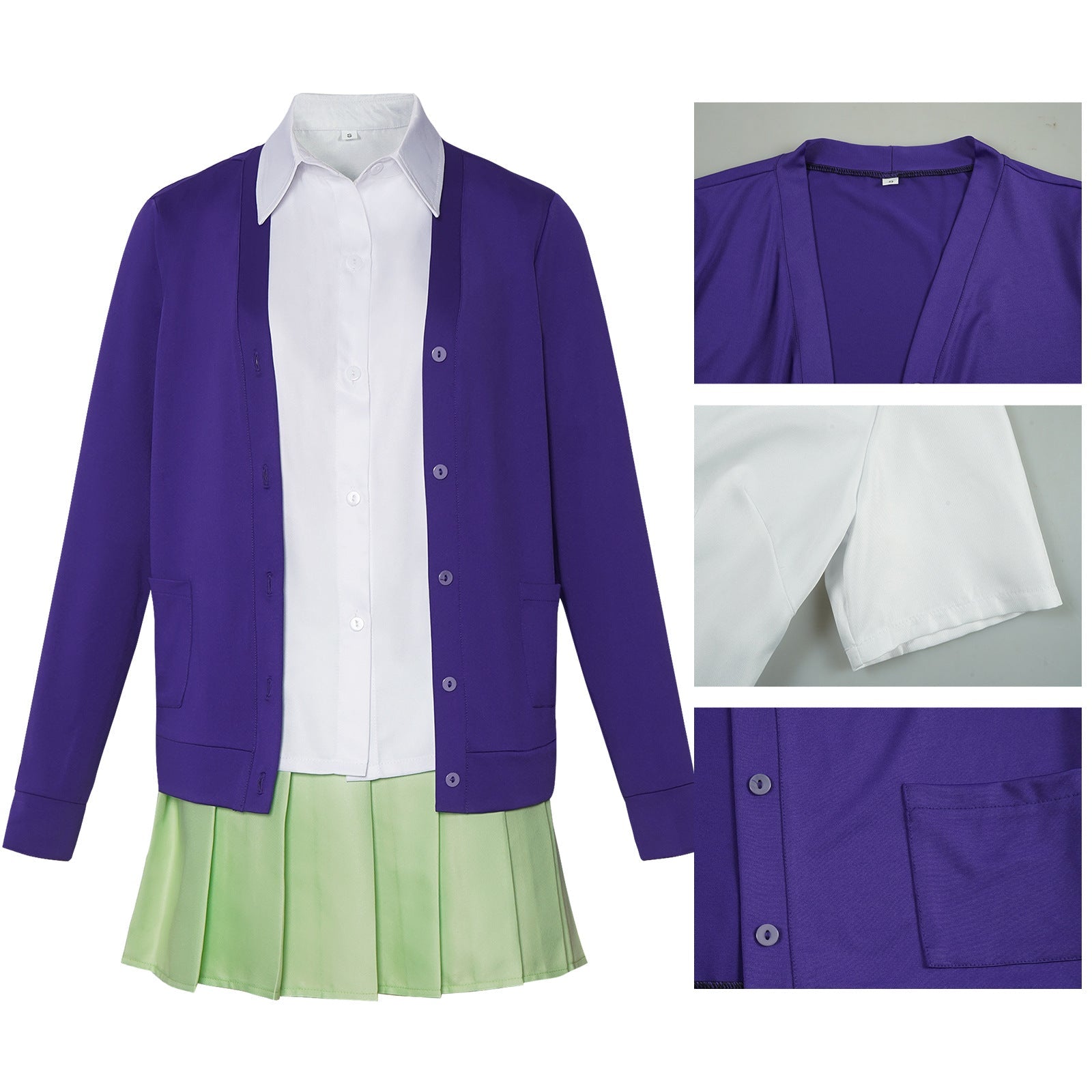 5Hanayome Nino Nakano School Uniform Costume+Wigs Halloween Cosplay Outfit