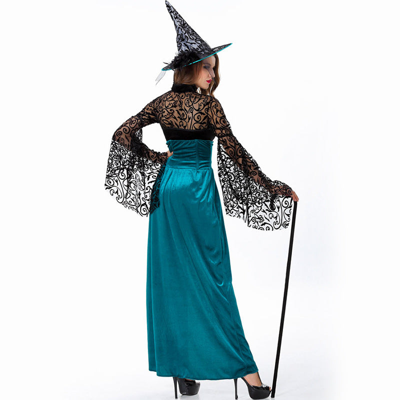Sexy Afternoon Tea Witch Lace Slim Waist Witch Cosplay Costume Halloween/Stage/Party