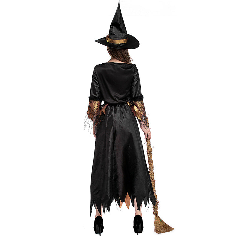 Spider Net Printed Witch Cosplay Costume Halloween/Stage Performance/Party