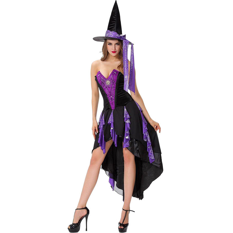 Sexy Tube Purple Swallowtail Witch Costume Halloween/Stage Performance/Party