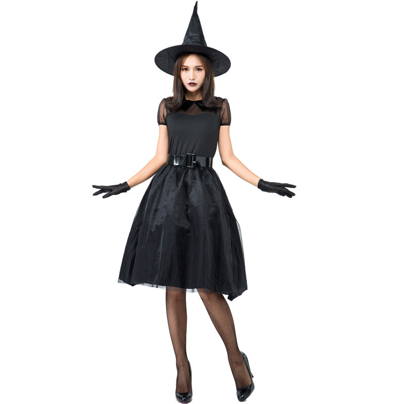 Simple Black Yarn Witch Cosplay Costume Halloween/Stage Performance/Party