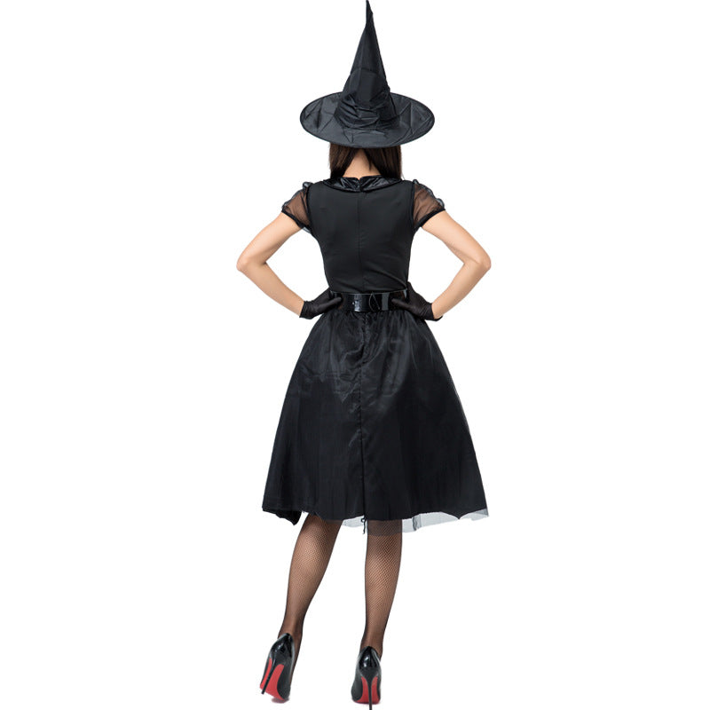 Simple Black Yarn Witch Cosplay Costume Halloween/Stage Performance/Party