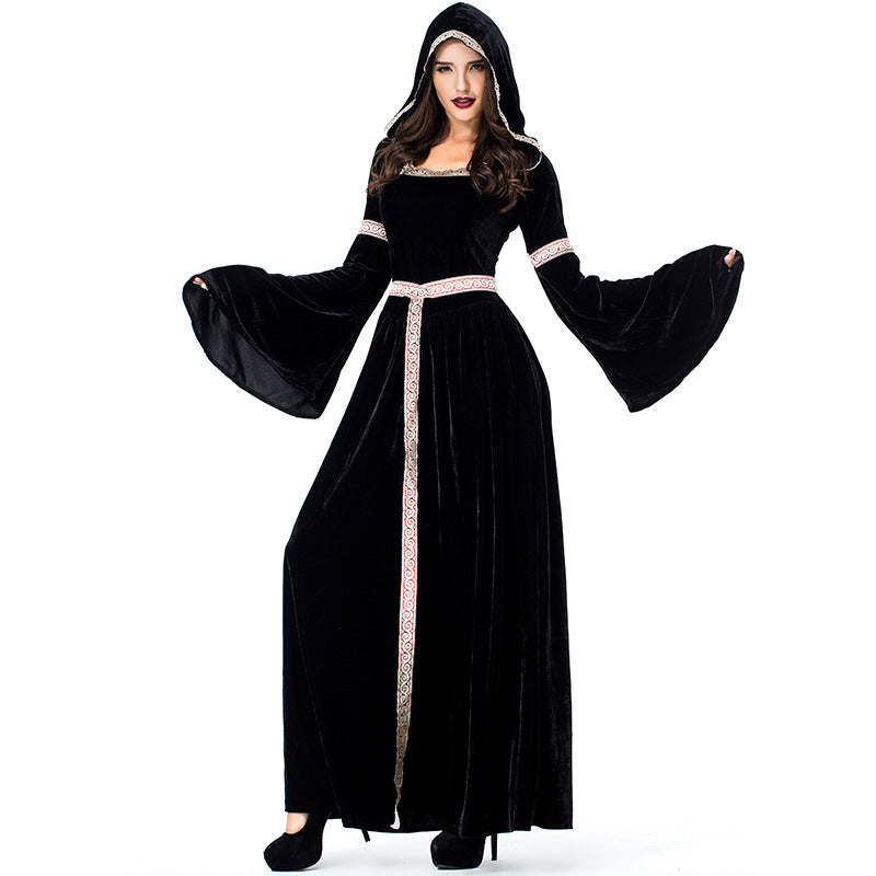 Retro Court Black Witch Cosplay Costume Halloween/Stage Performance/Party
