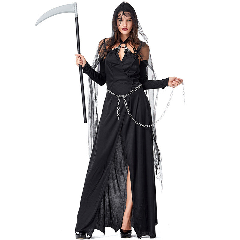 New Black Yarn Impermanence Sling Maxi Dress  Witch Costume Halloween/Stage Performance/Party