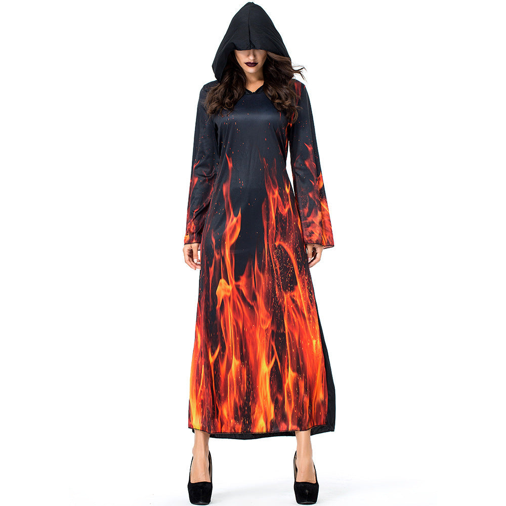 New Hell Flame Demon Witch Costume Halloween/Stage Performance/Party