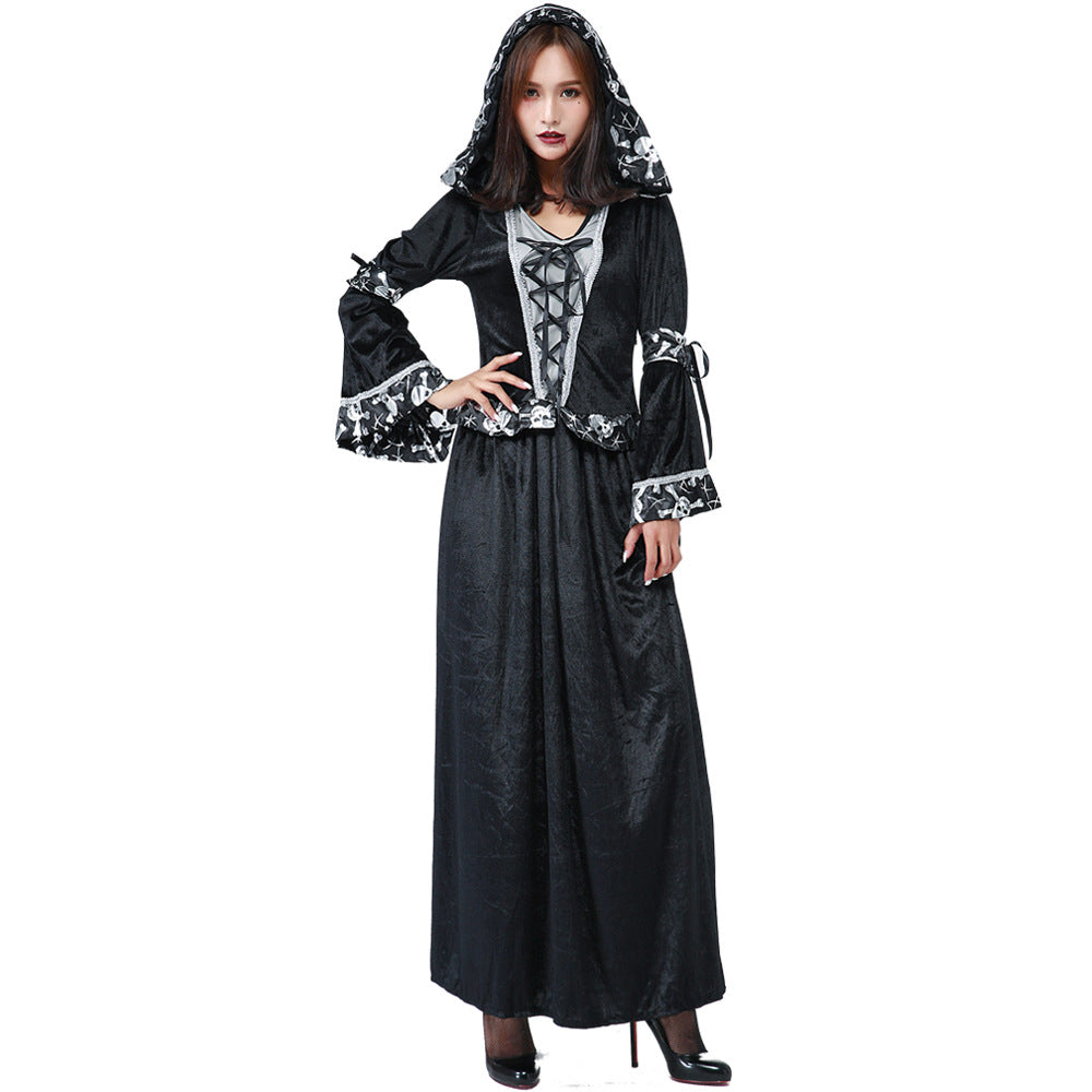 New Skeleton Printed Long Skirt Witch Costume Halloween/Stage Performance/Party