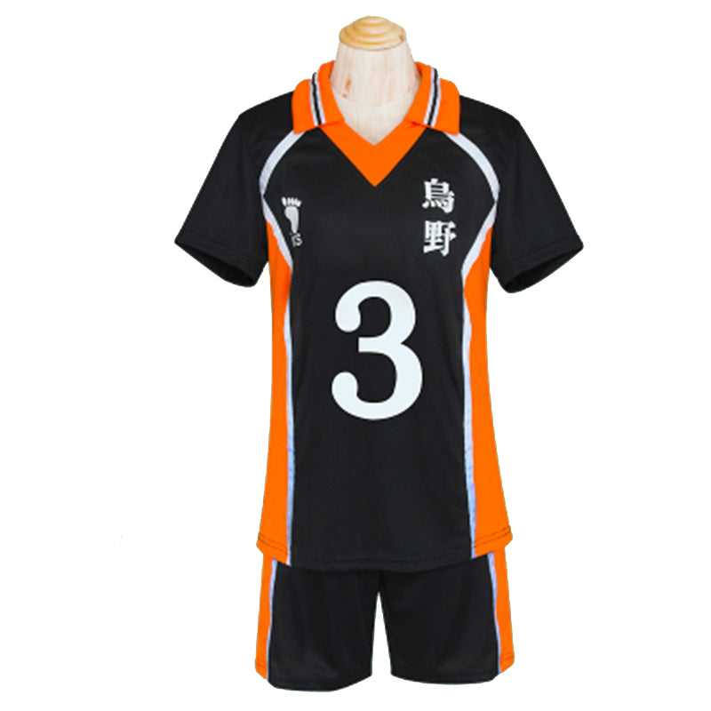 Karasuno High Uniform Costume Cosplay T-shirt and Shorts Sports Suit Set