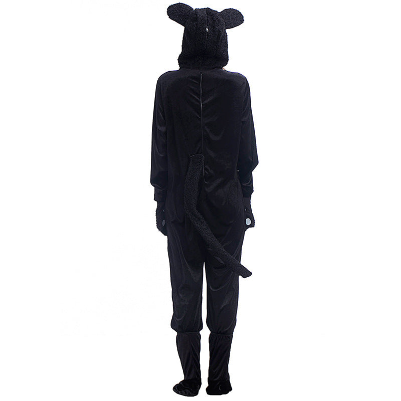 Adult Women Black Bear Cat Halloween Cosplay Costume Onesis