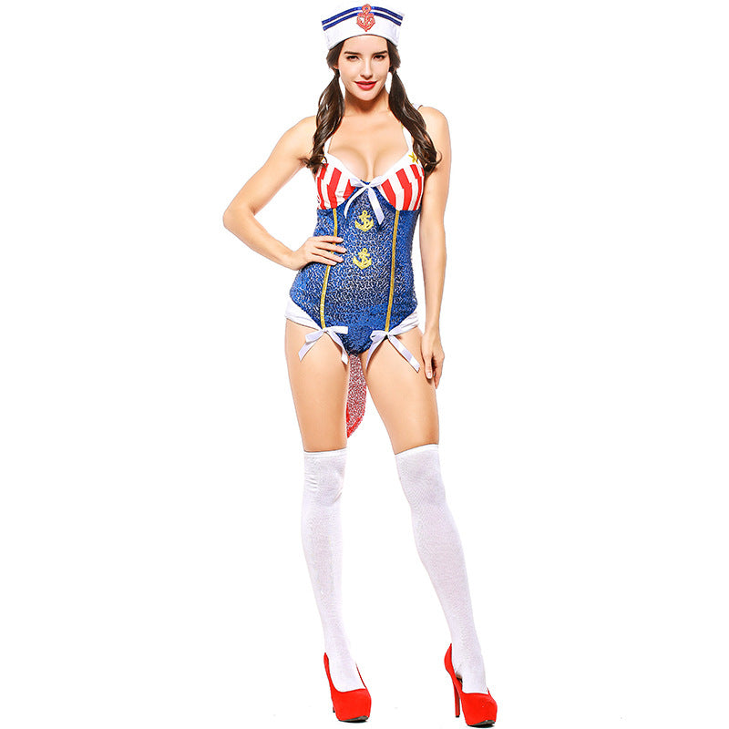 Red Bow Sexy Navy Sailor Costume