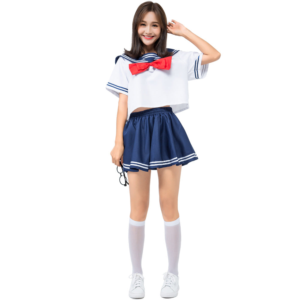 School Girl Uniform Navy Sailor Costume