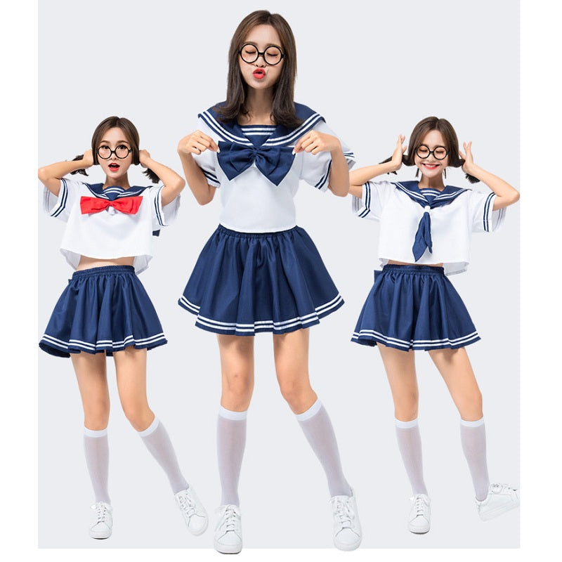 School Girl Uniform Navy Sailor Costume