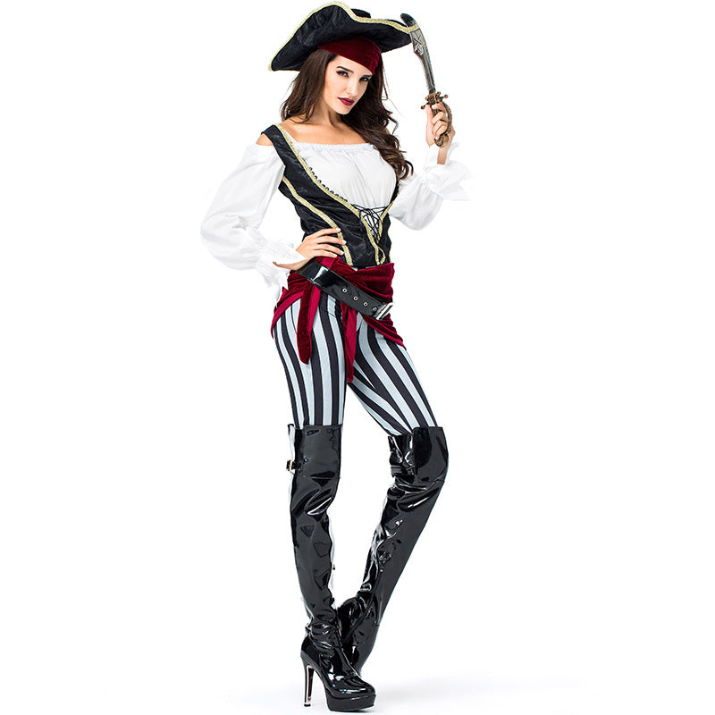 Adult Women Deluxe Sexy Pirate Cosplay Costume Halloween/Stage Performance/Party