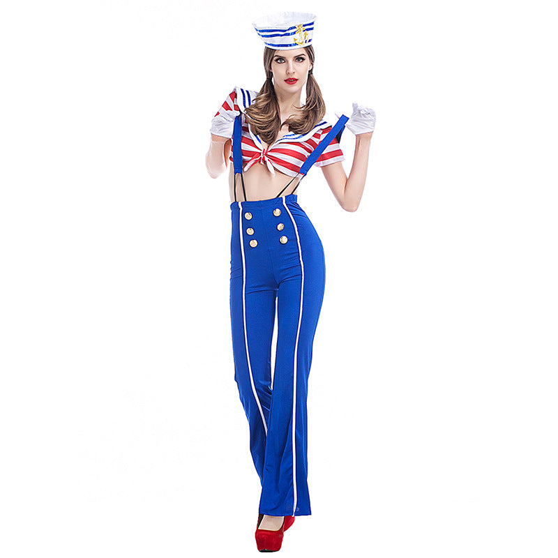 Sling Bell-bottom Pants Navy Sailor Costume