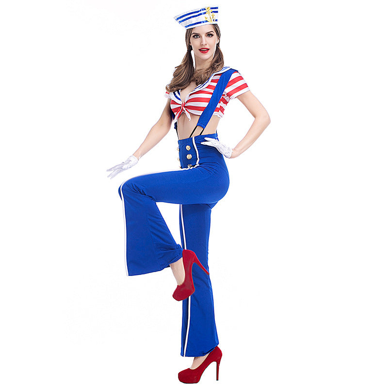 Sling Bell-bottom Pants Navy Sailor Costume