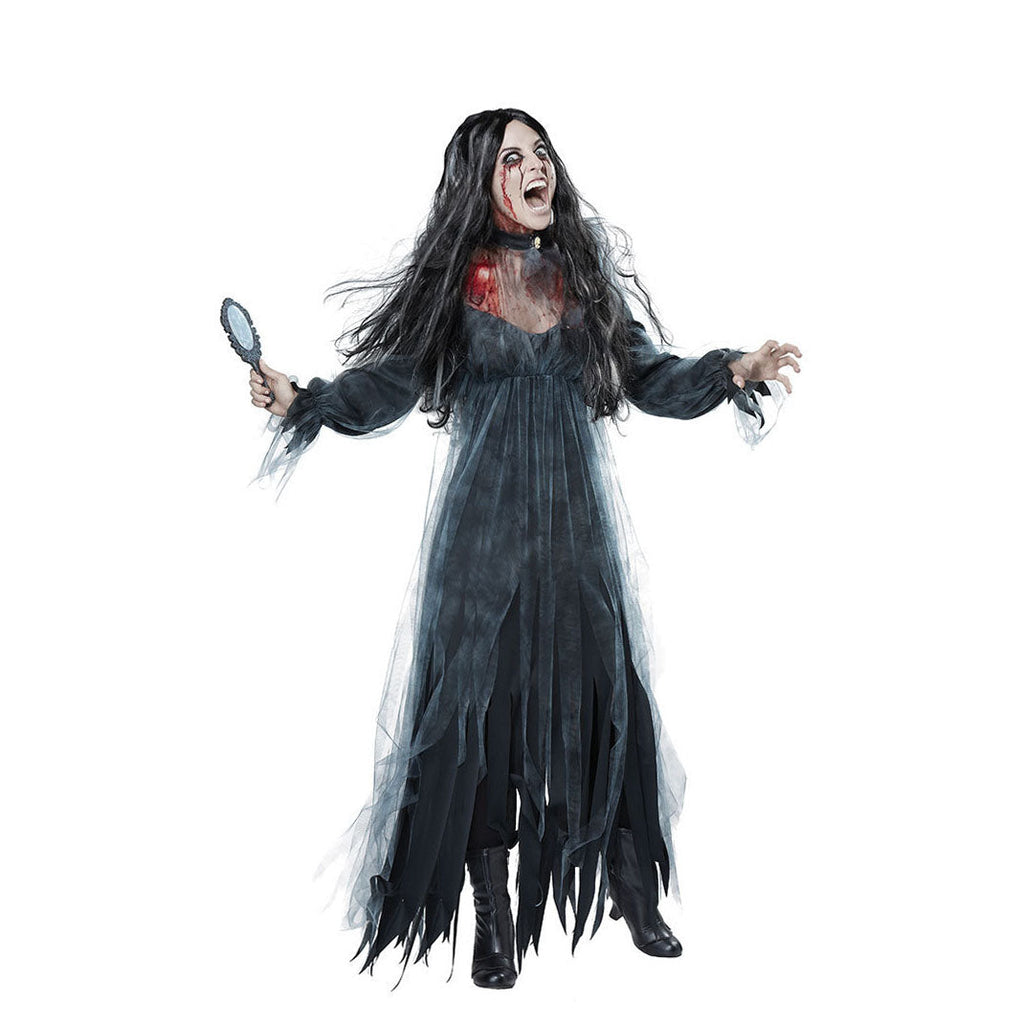 Adult Women's Black Ghost Bride Halloween Cosplay Costume Dress