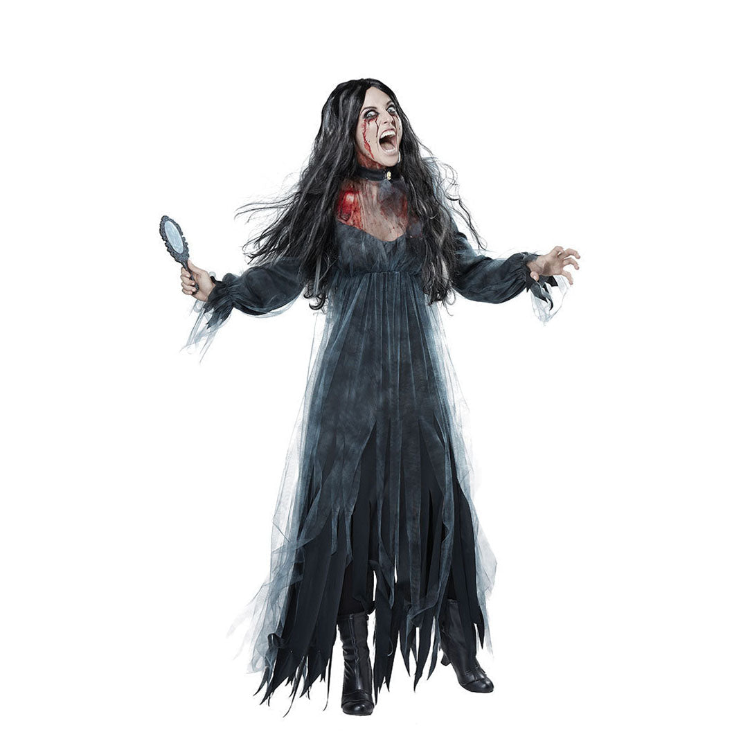 Adult Women's Black Ghost Bride Halloween Cosplay Costume Dress