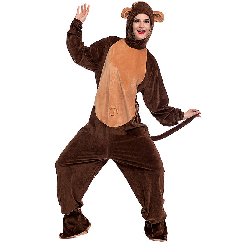 Halloween Christmas Monkey Cosplay Costume Kigurumi Halloween Cosplay Onesis Jumpsuit