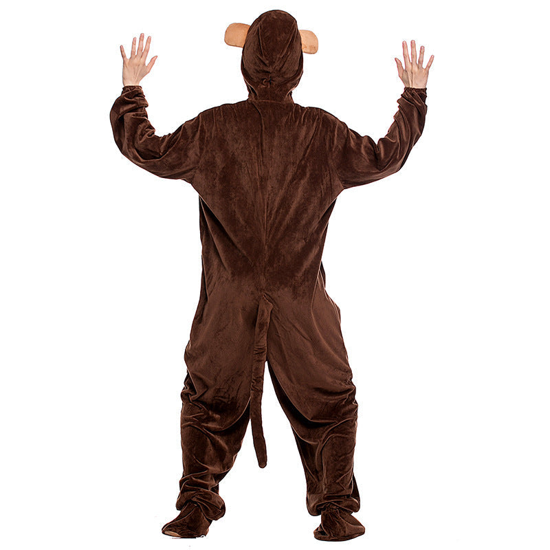 Halloween Christmas Monkey Cosplay Costume Kigurumi Halloween Cosplay Onesis Jumpsuit