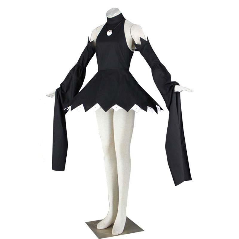 Soul Eater Halloween Cospaly Blair Oversleeve Black Dress Costume Carnival Costume Outfit With Hat For Kids and Adults