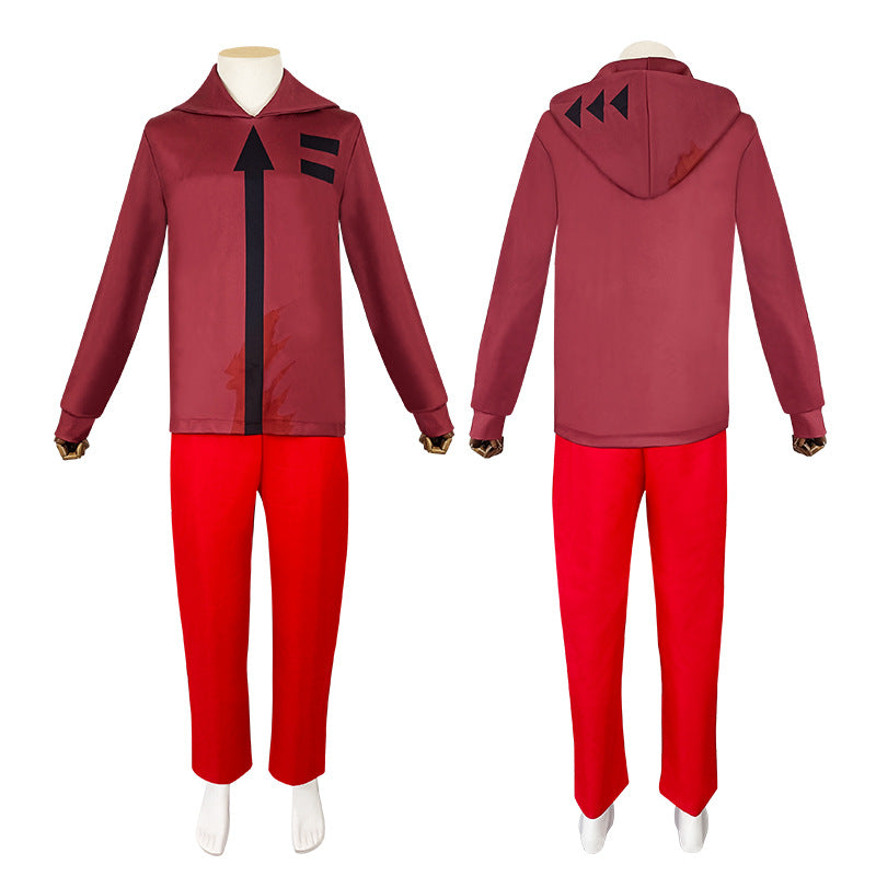 Angels of Death Isaac "Zack" Foster Full Set Costume Suit+Wigs+Cosplay Boots Halloween Costume Outfit Set