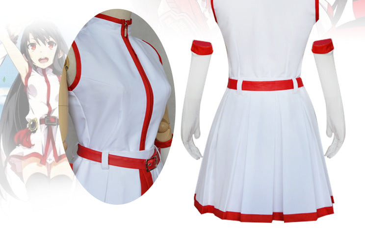Anime Akame ga Kill! Akame Cosplay Costume White Version Halloween Cosplay Outfit Uniform