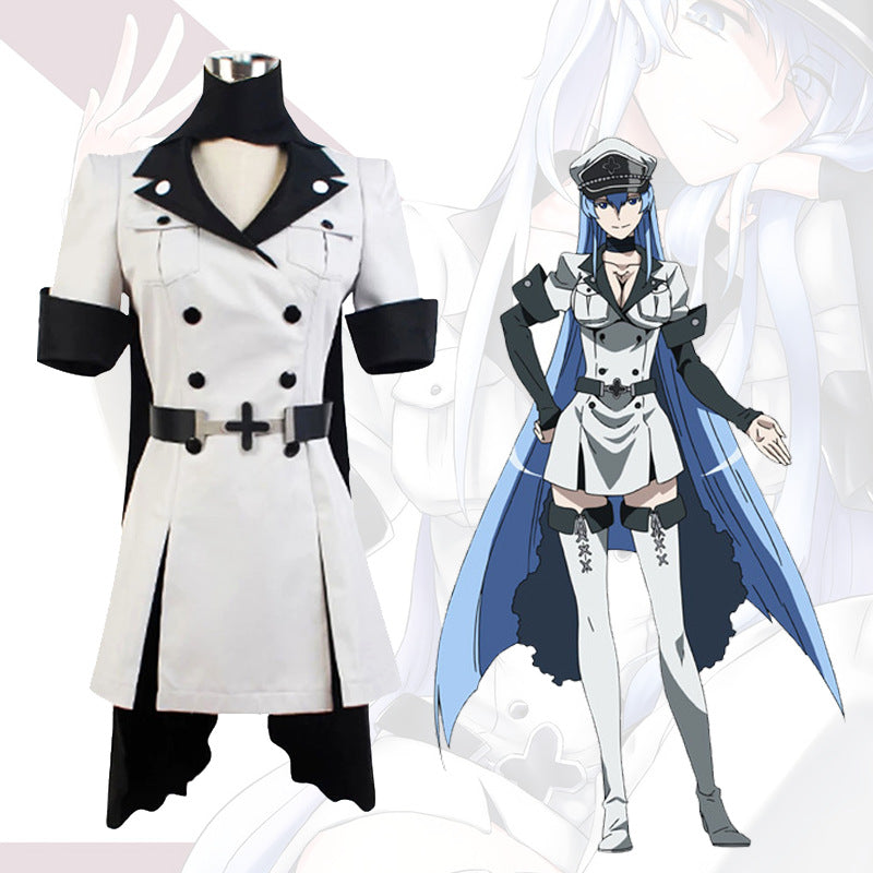 Anime Akame ga Kill! General Esdeath Cosplay Costume Uniform Halloween Cosplay Outfit