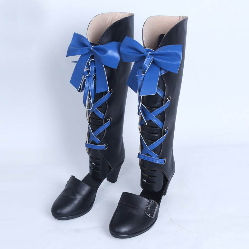 Anime Black Butler: Book of the Atlantic Earl Ciel Phantomhive Costume Shoes Blue PU Leather Boots Customized