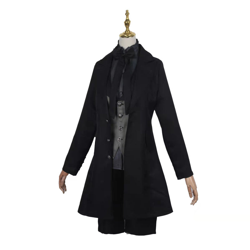 Anime Kuroshitsuji Black Butler Ciel Phantomhive Demon Form Costume Suit Black Cosplay Outfit Set