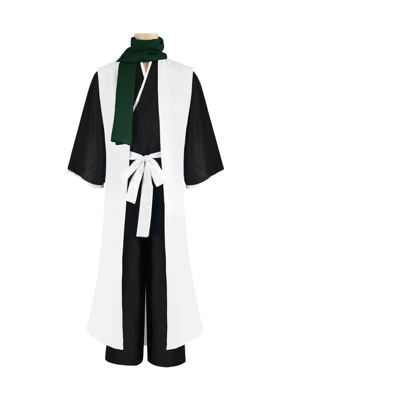 Toshiro Hitsugaya Full Set Costume+Wigs+Waraji Shoes Halloween Cosplay Outfit Set