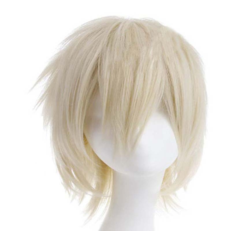 Urahara Kisuke Cosplay Wigs Light-blond Short Wigs Accessories