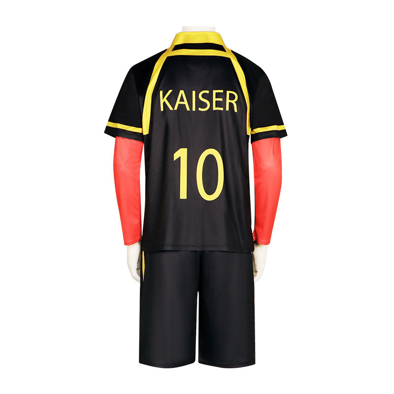 Anime Blue Lock Bastard Munchen Michael Kaiser Cosplay Costume With Wigs Set