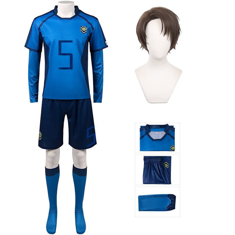 Anime Blue Lock Eleven Uniform Kenyu Yukimiya Cosplay Costume NO.5 Jersey Costume Outfit