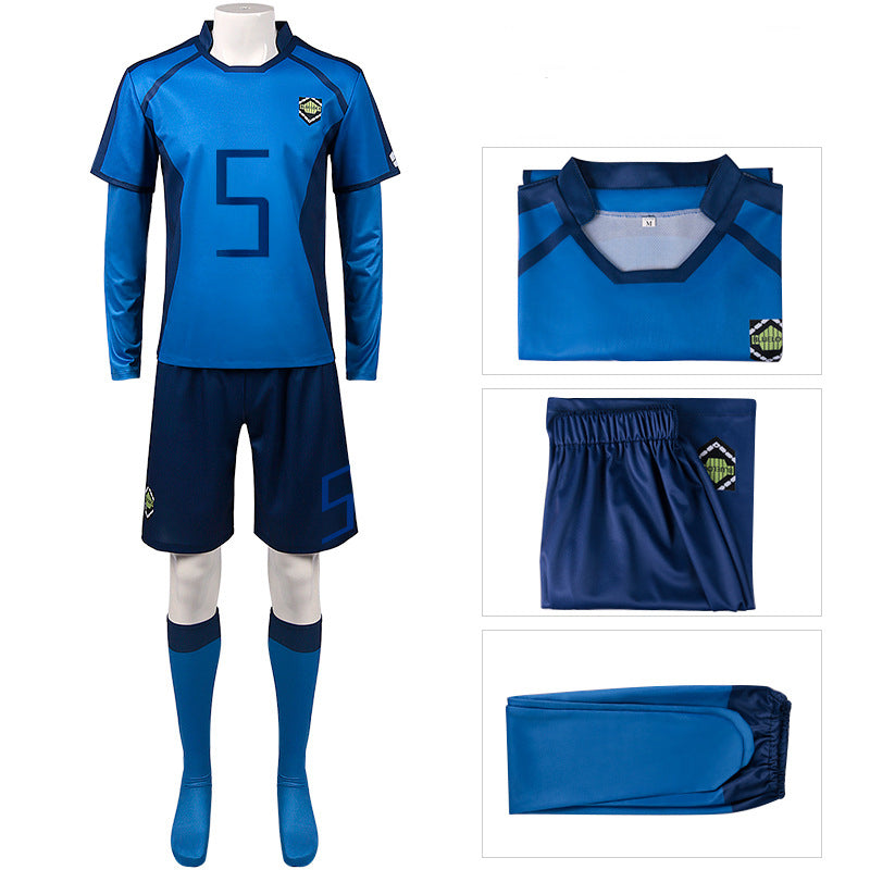 Anime Blue Lock Eleven Uniform Kenyu Yukimiya Cosplay Costume NO.5 Jersey Costume Outfit