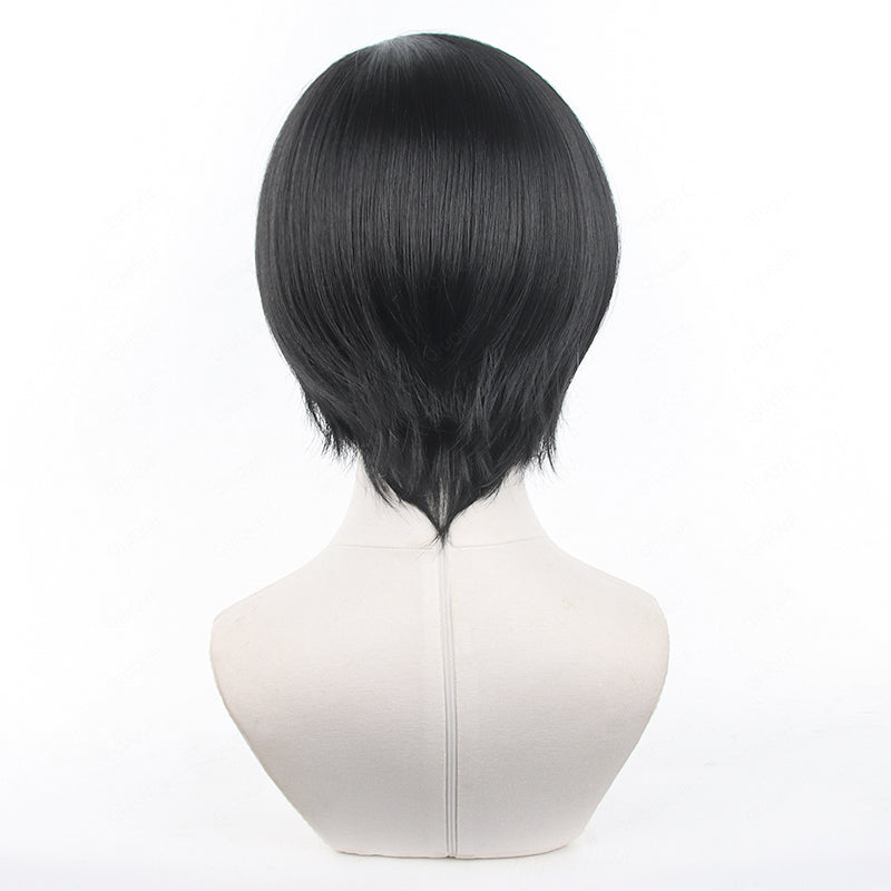 Anime Blue Lock Rin Itoshi Cosplay Wigs Black Short Wigs