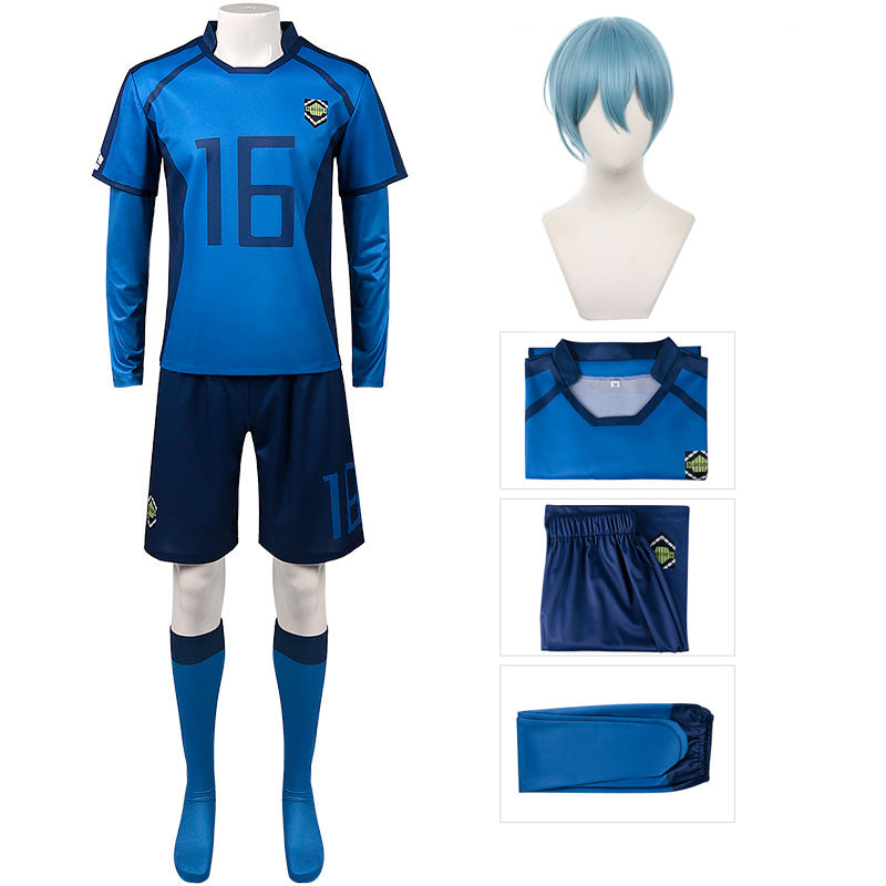 Anime Blue Lock Eleven Uniform Yo Hiori Cosplay Costume NO.16 Jersey Outfit Costume