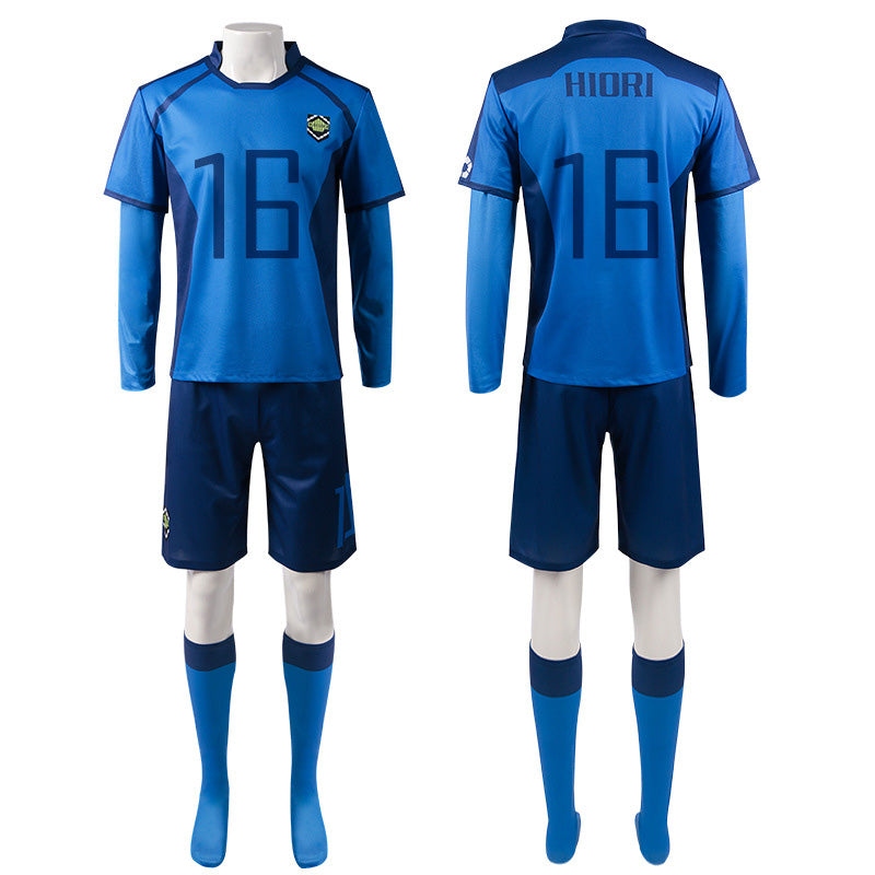 Anime Blue Lock Eleven Uniform Yo Hiori Cosplay Costume NO.16 Jersey Outfit Costume